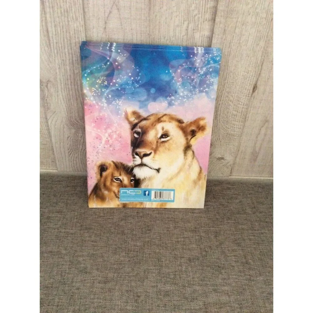Pocket Folders Glittery Lion and Cub Lot Of 8 Teacher Classroom Organize Papers